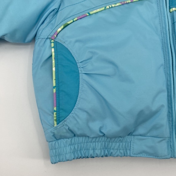 Columbia 18mo Girl’s Blue Reversible Winter Coat with Hood - Picture 9 of 12